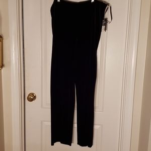 Alex Evenings velvet pants black straight leg